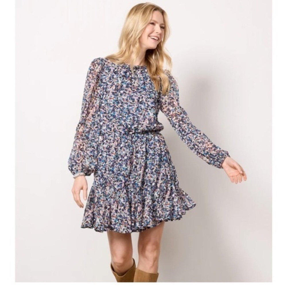 Evereve • Isla Dress Blue Small NWT
